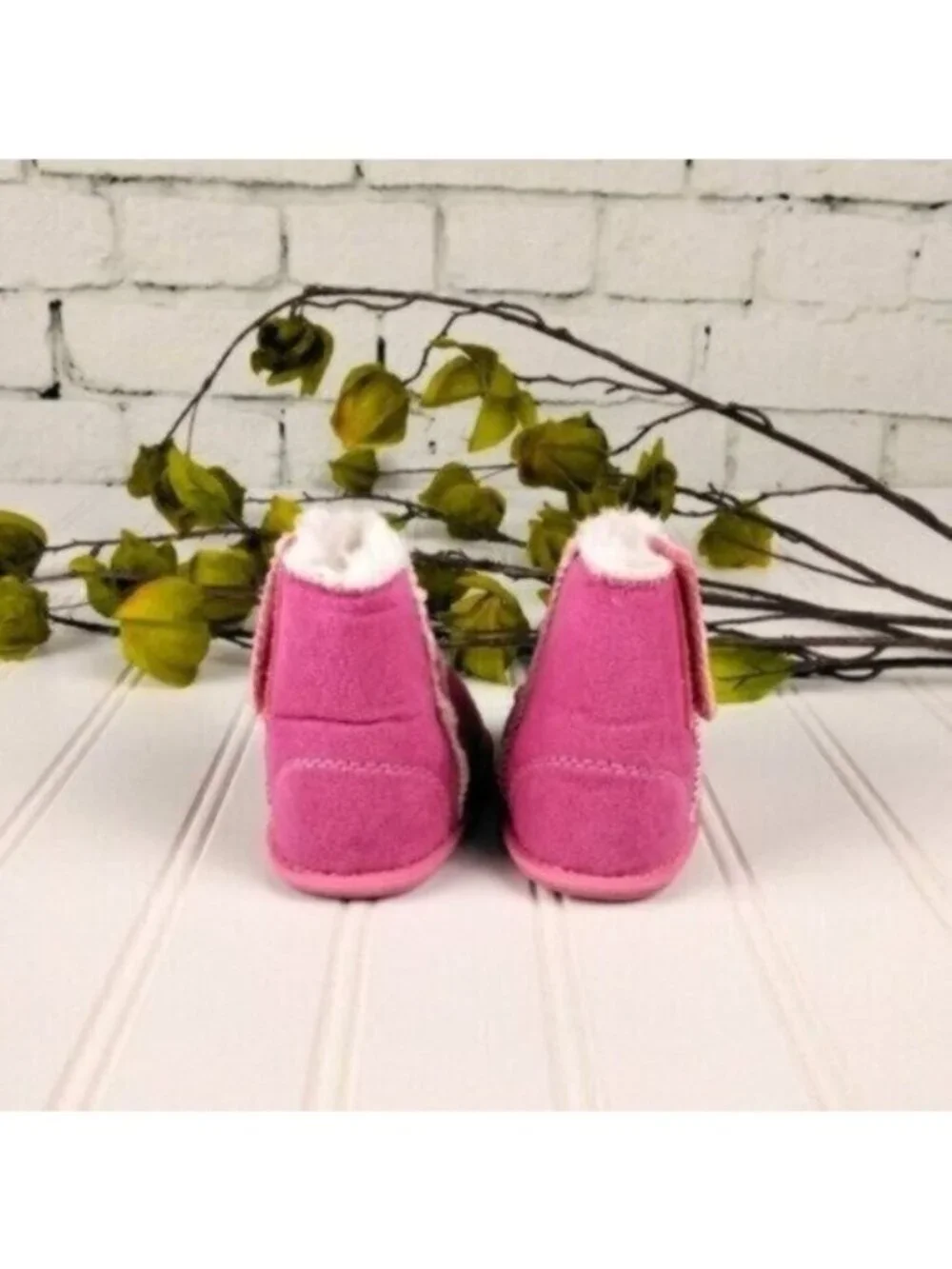 Riley Roos Cater Suede Faux Fur Lined Boots Pink Size 3-6 Months